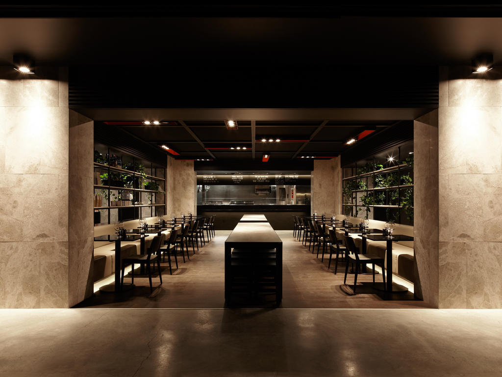 Hotel Realm Канберра Экстерьер фото Interior of the restaurant